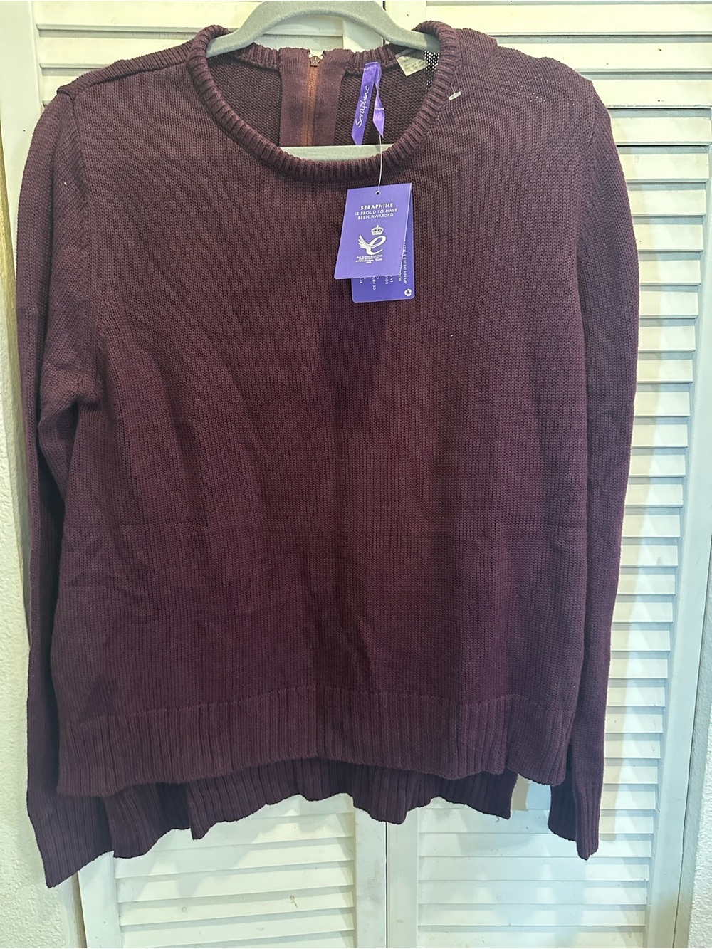 Seraphine Deep Plum Crewneck Sweater